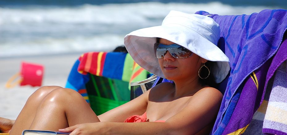 Enjoying the beach at Cape San Blas