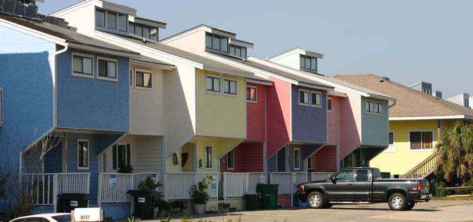 Beachfront townhouses at St. Joe Beach